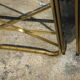 Lot de 6 chaises pliantes en velours et métal doré