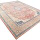 10x13 Tapis Persan Buda Ancien à Médaillon Floral Noué Main, 310x404Cm