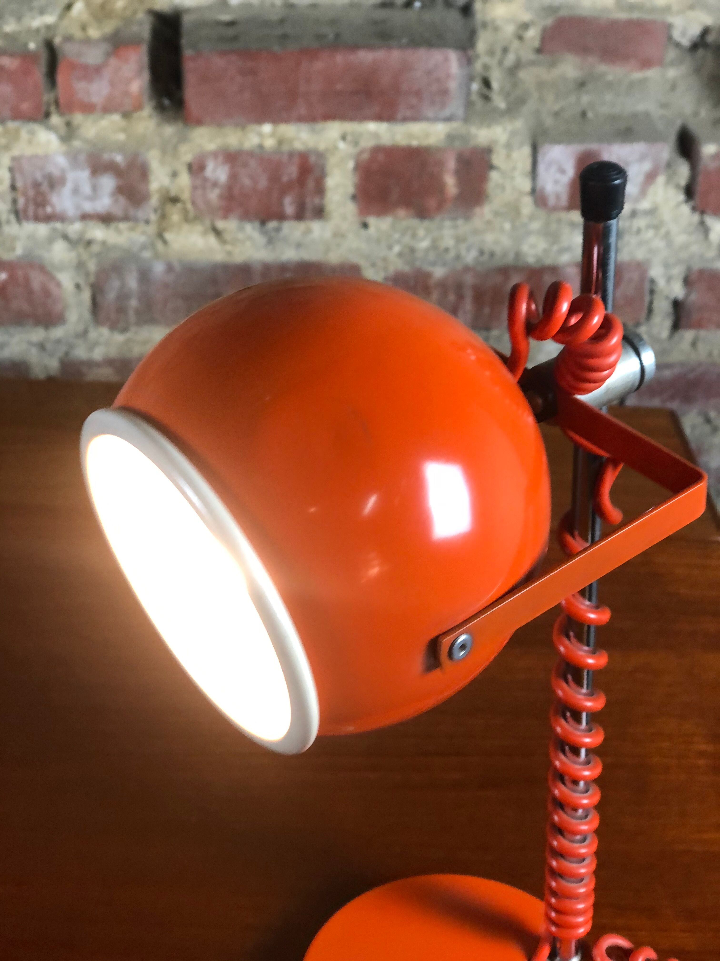 Eyeball lamp orange 1970