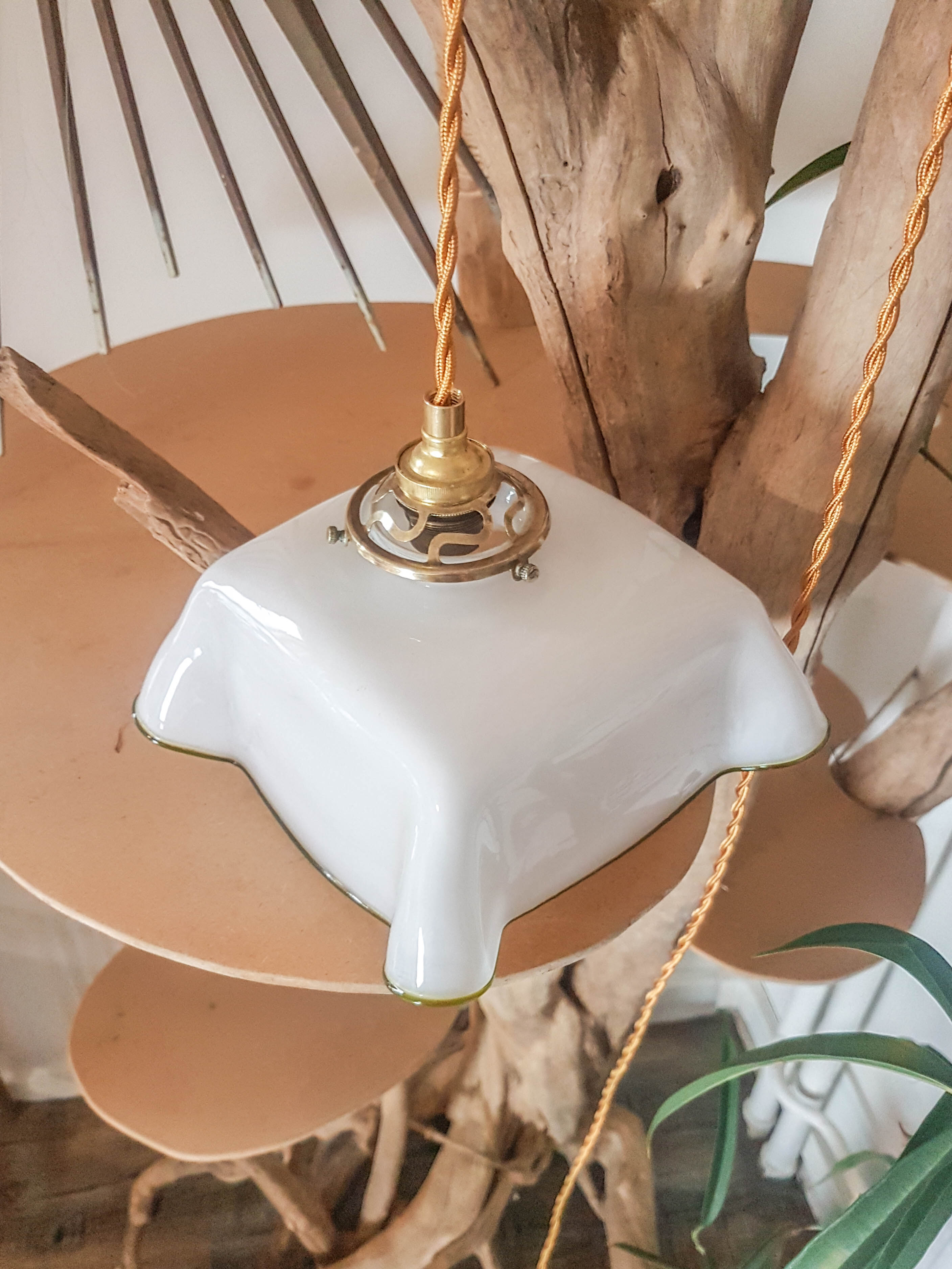 Vintage square hanging lamp