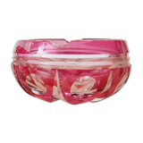Val Saint Lambert red-lined crystal ashtray