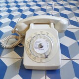 Socotel S63 dial phone Cream white