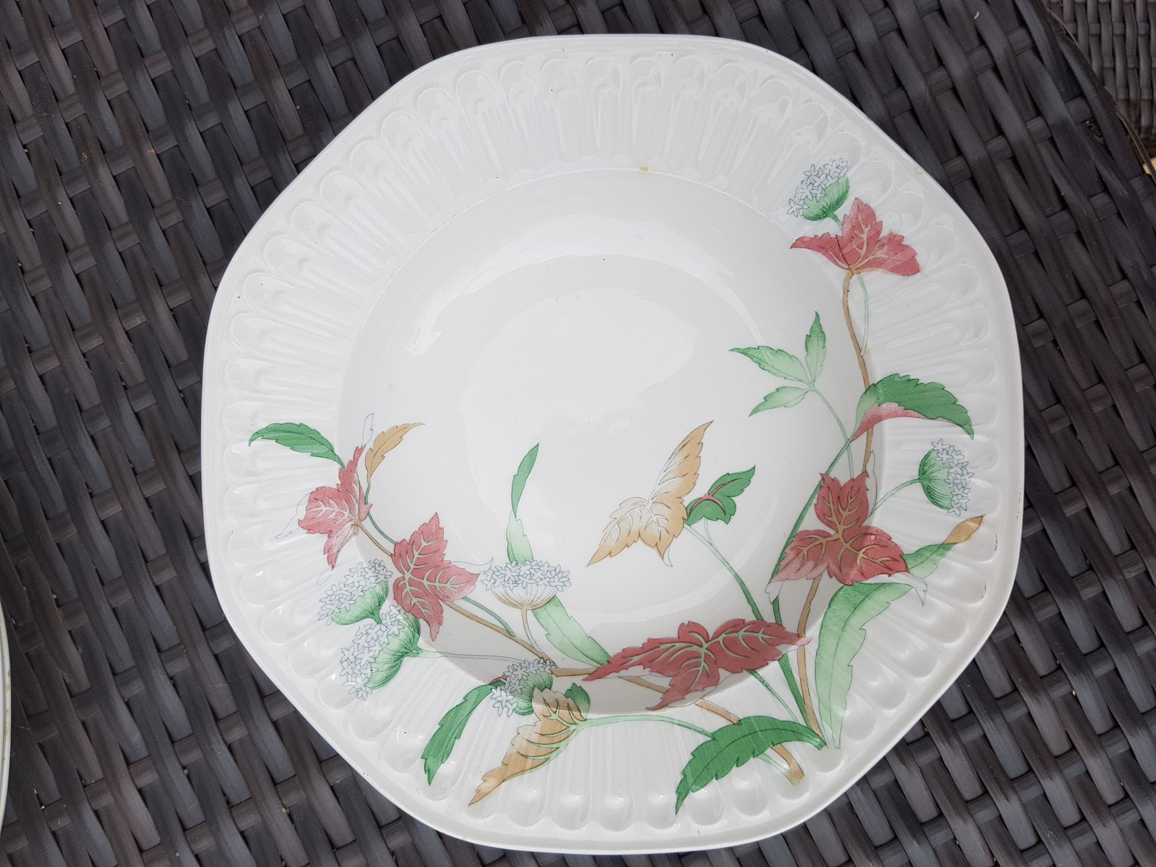 Set of 4 porcelain soup plates from Pontesa 70s