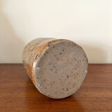 Vintage straight vase in pyrite stoneware