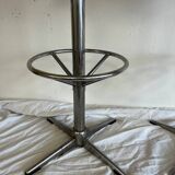 Tabouret en fausse fourrure 70s