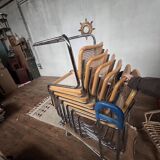 Series of 6 vintage Marcel Breuer style chairs