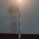 Halogen floor lamp from the 60s in marble ceramic and brass