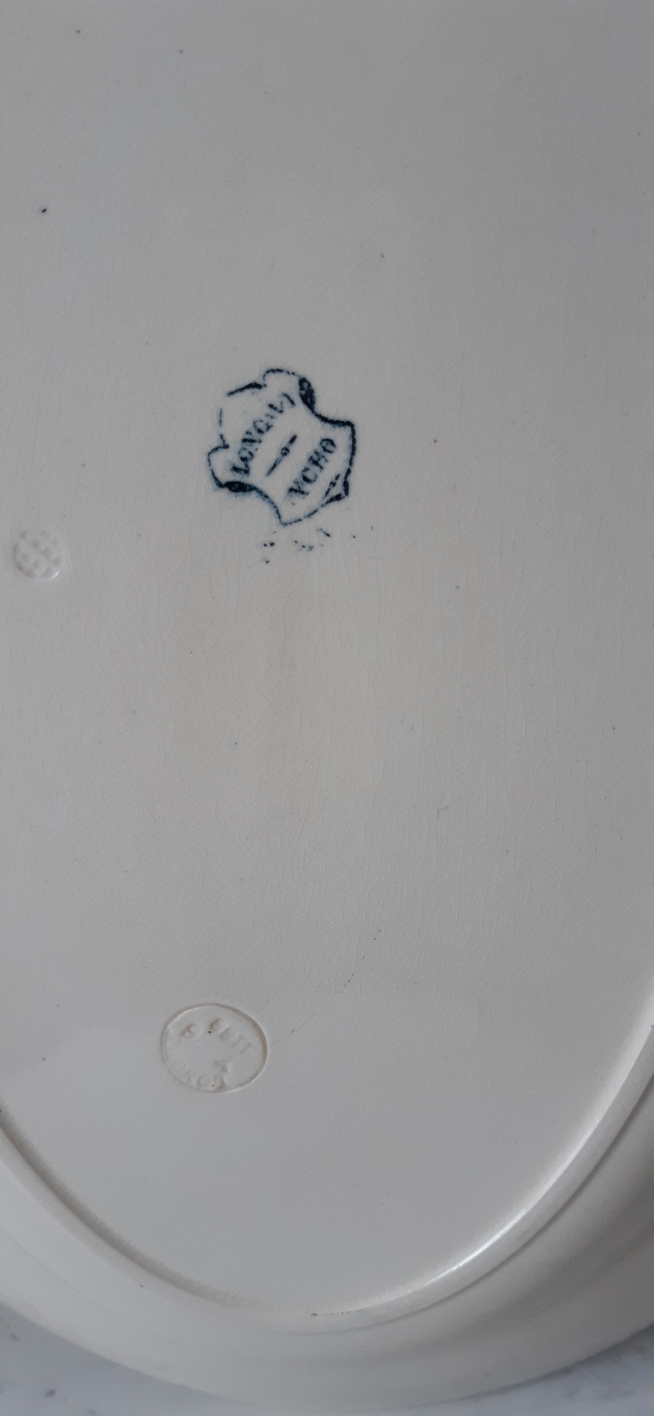 Oval dish longwy late nineteenth