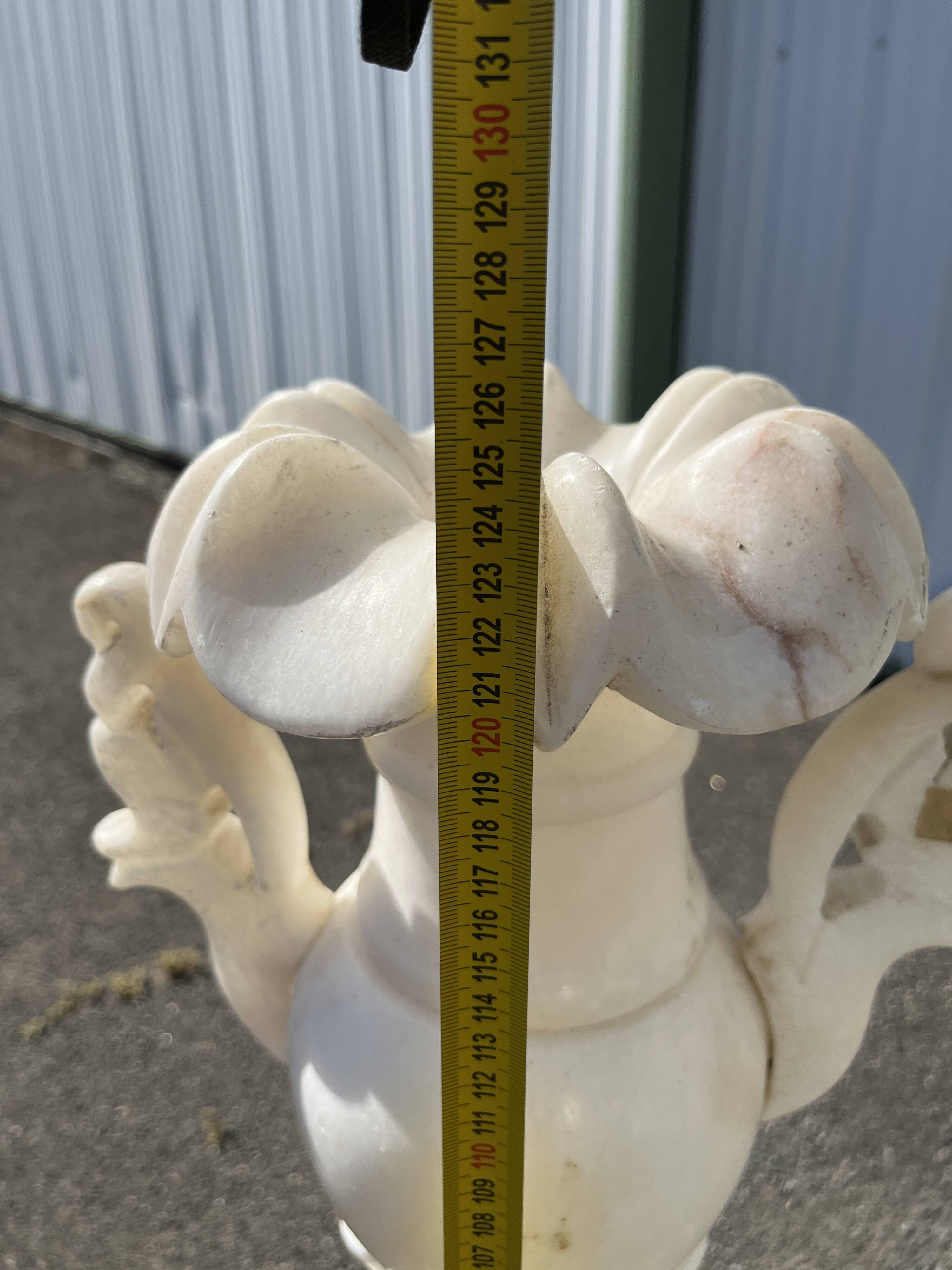 Lampe colonne en albatre