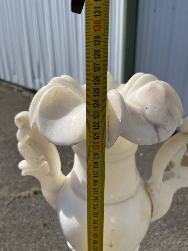 Lampe colonne en albatre