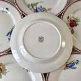 lot de 5 grandes assiettes plates Villeroy & Boch La Louvière fabrication belge en Terre de Fer débu
