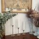 Scandinavian vintage brass candle holders