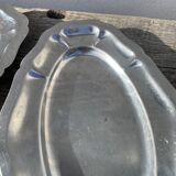 Set of 3 stainless steel dishes / small vintage dishes