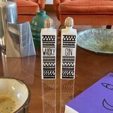 Ensemble vintage de 2 bouteilles en céramique, Staffel Limburg Allemagne, 1960