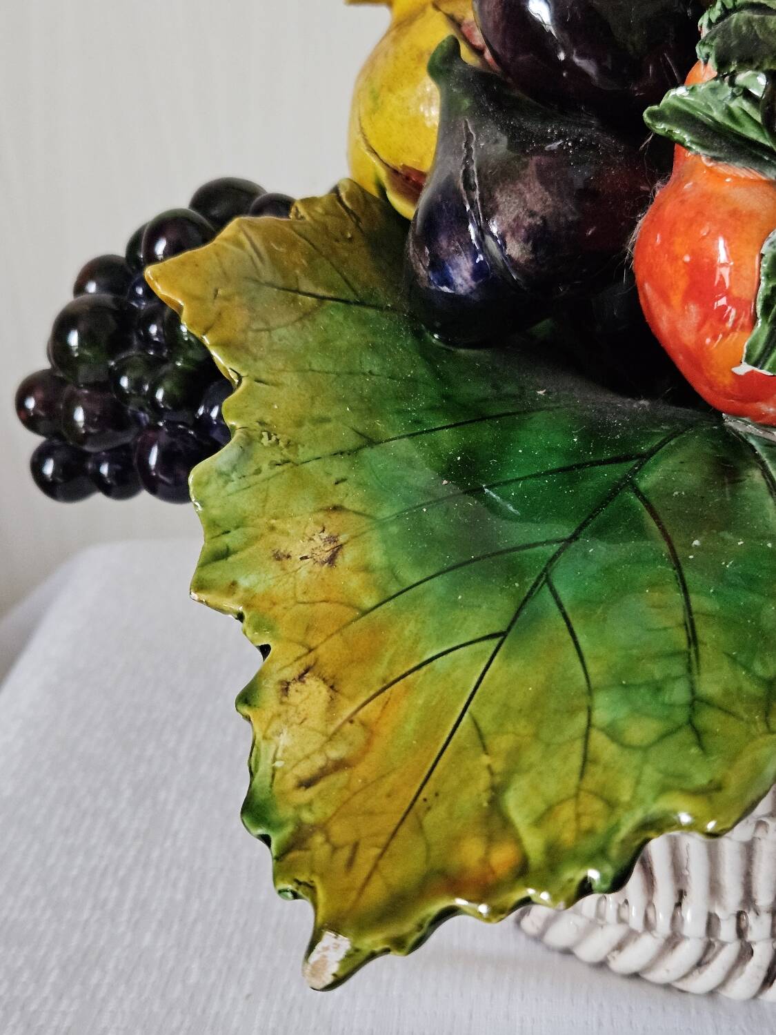 Vintage slipware fruit bowl