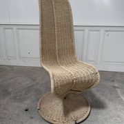 Fauteuil rotin et corde vintage