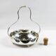 Hallmarked silver-plated metal centerpiece with handle