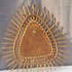 Vintage “rattan” wall mirror