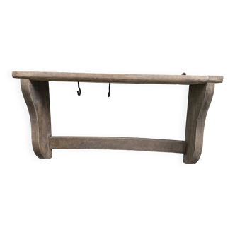 Wooden wall mount for kitchen utensils