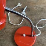 Lampe articulée en métal rouge, années 60