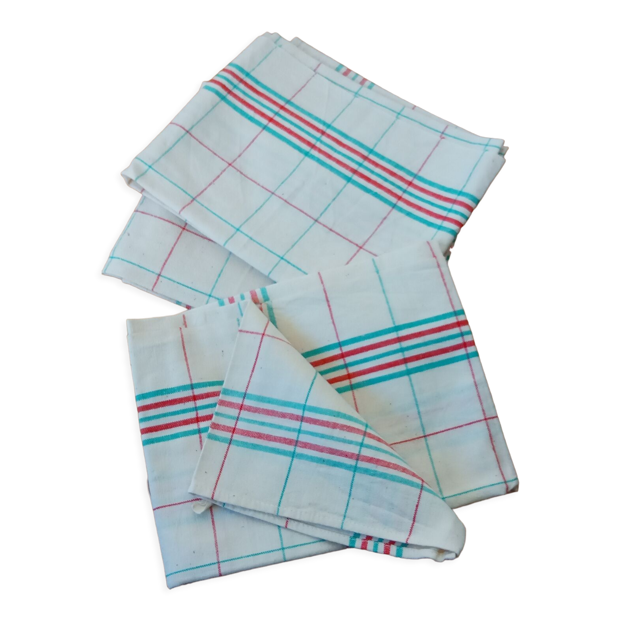 Set of 3 vintage glass towels