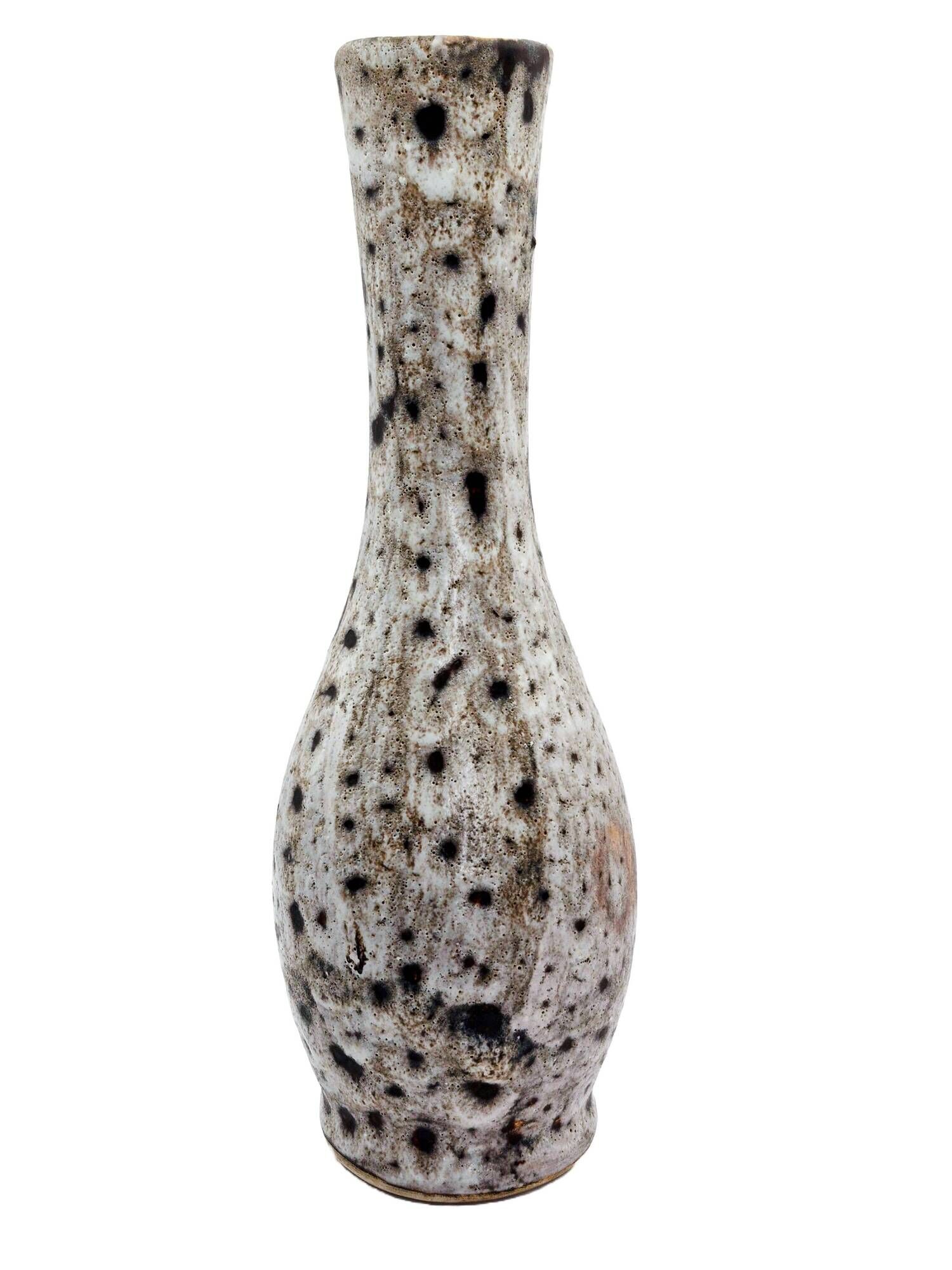 Vintage Vallauris vase attributed to the La Roue workshop – floral decoration A707