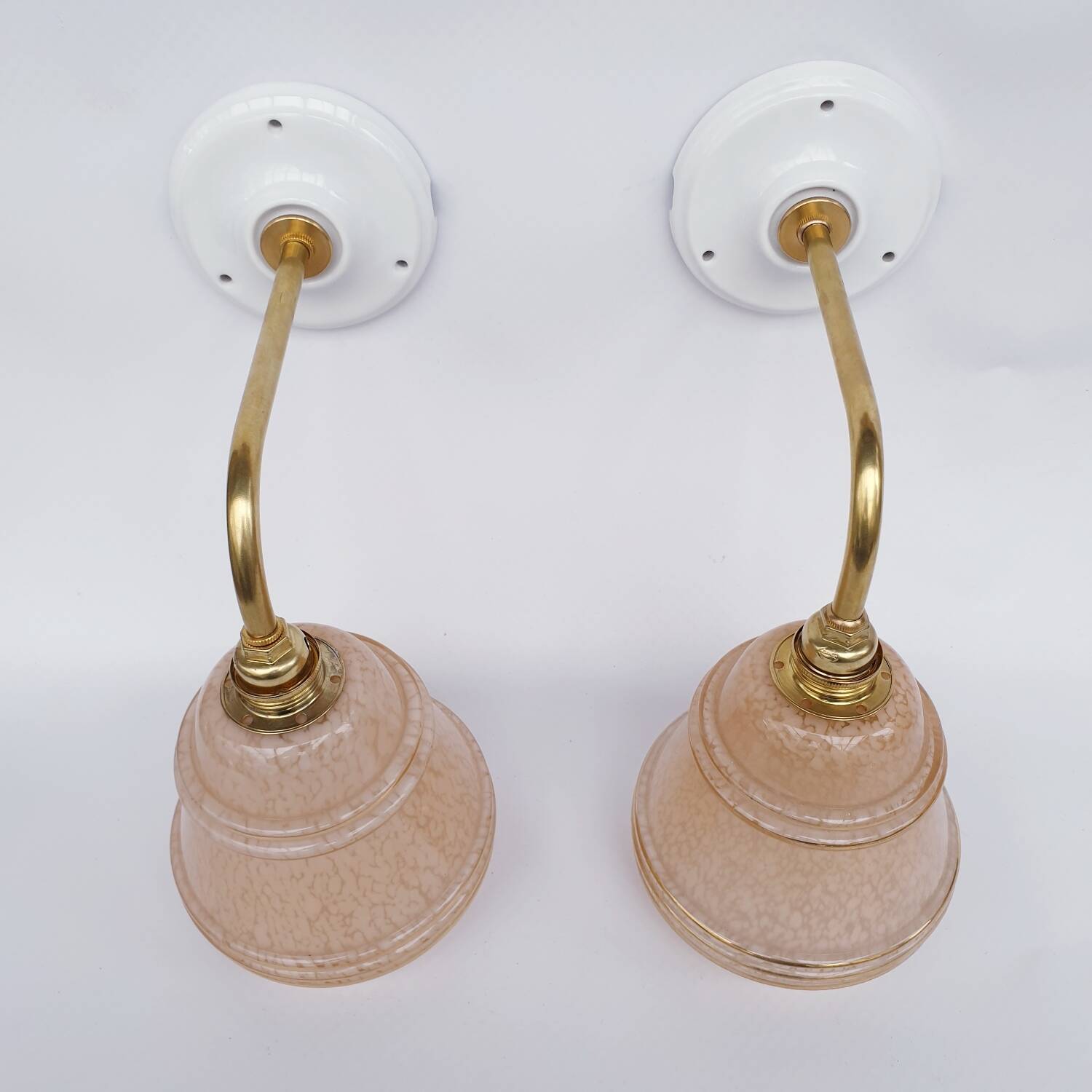 Swan neck and Clichy glass wall lights