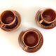 Hawaiian decor coffee service from the Sarreguemines faience factories / vintage 60s-70s