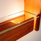 Domus wall console with lighting and glass