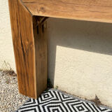 Solid oak beam console