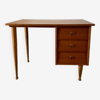 Bureau Design scandinave en hêtre Mid Century Circa 1950