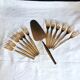 Silver-plated cake service / 12 forks and silver cake server