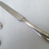 silver metal meat knives