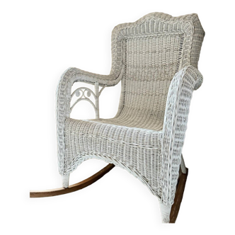 Rocking chair en rotin