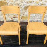 Paire de chaises enfant vintage, bois courbé circa 1950/1950