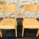 Pair of vintage children's chairs, curved wood circa 1950/1950