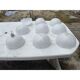 Set of 9 vintage white opaline glass pendants