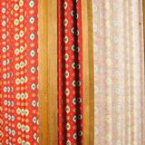 Wood screen - vintage fabric