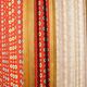 Paravent bois & tissu vintage