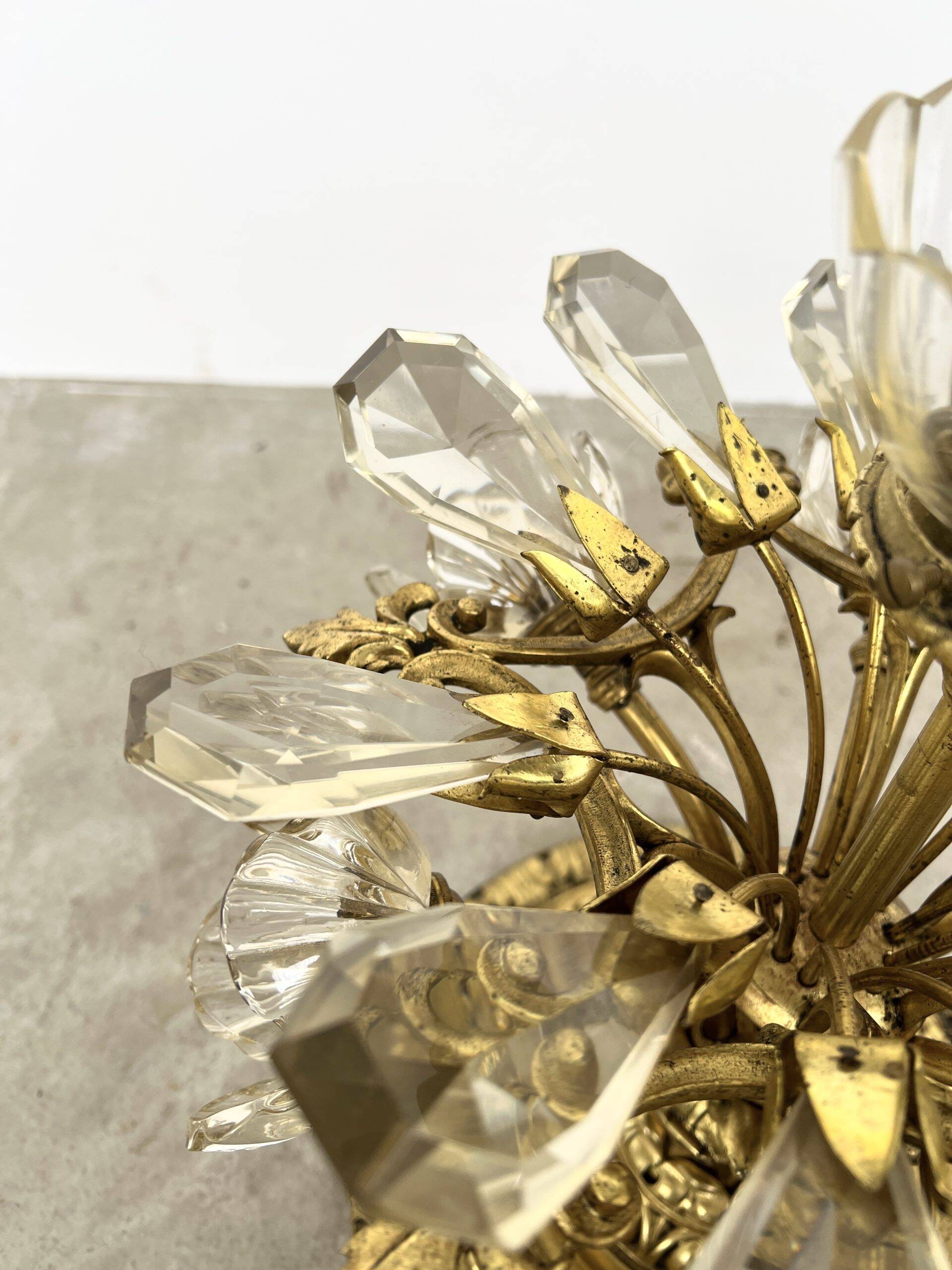 "Hot Air Balloon" Ceiling Light – Gilded Bronze & Crystal (7 Lights)