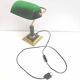 Green opaline banker lamp