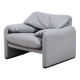 „Maralunga“ leather lounge chair by Vico Magistretti for Cassina, Italy