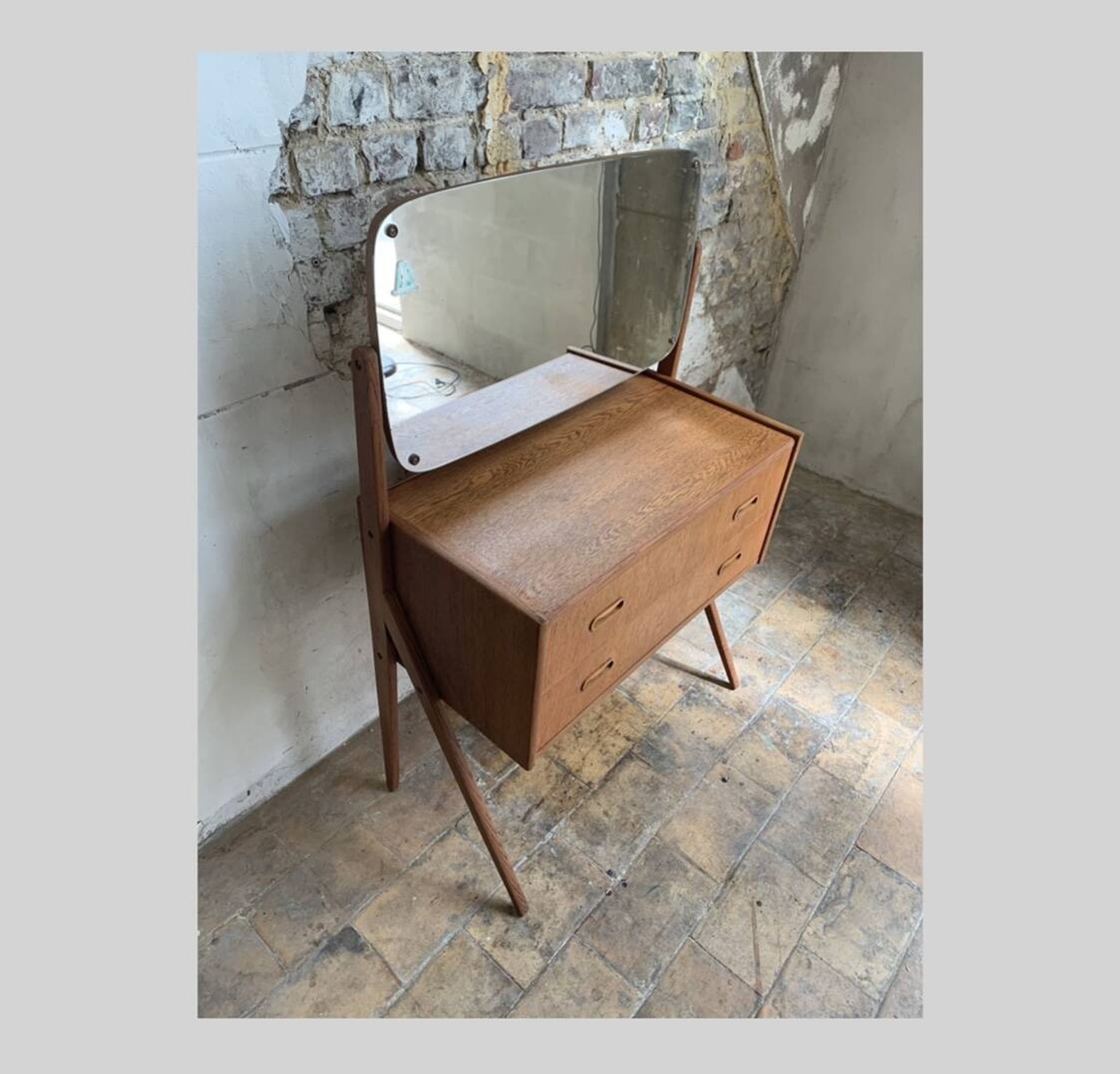 Danish teak dressing table by A.G. Spelj Kobberskyttet, 1960s.