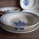 6 old plates 1920/30 Badonviller, blue decor