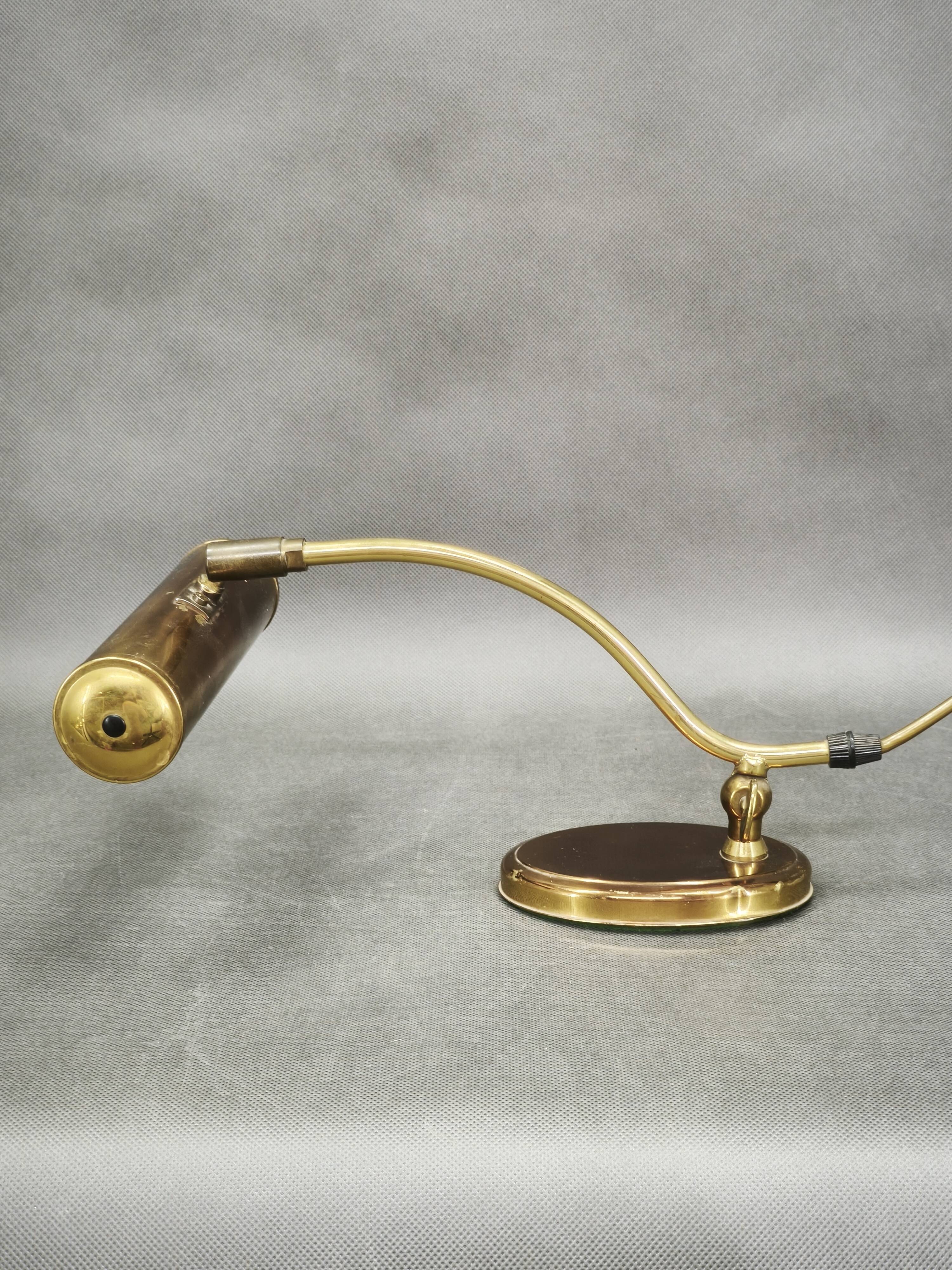 Lampe de bureau en laiton réglable, Allemagne, années 1960