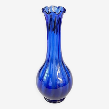 Vase en verre, Farbglashutte Lauscha Thüringen, Allemagne, années 1970.