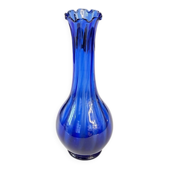 Vase en verre, Farbglashutte Lauscha Thüringen, Allemagne, années 1970.