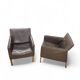 2 x Gerard van den Berg Coppola lounge chair with flexible backrest