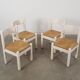 Set of four beechwood chairs, Italian design, 1980s, made in Italy