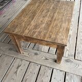 Raw wood coffee table